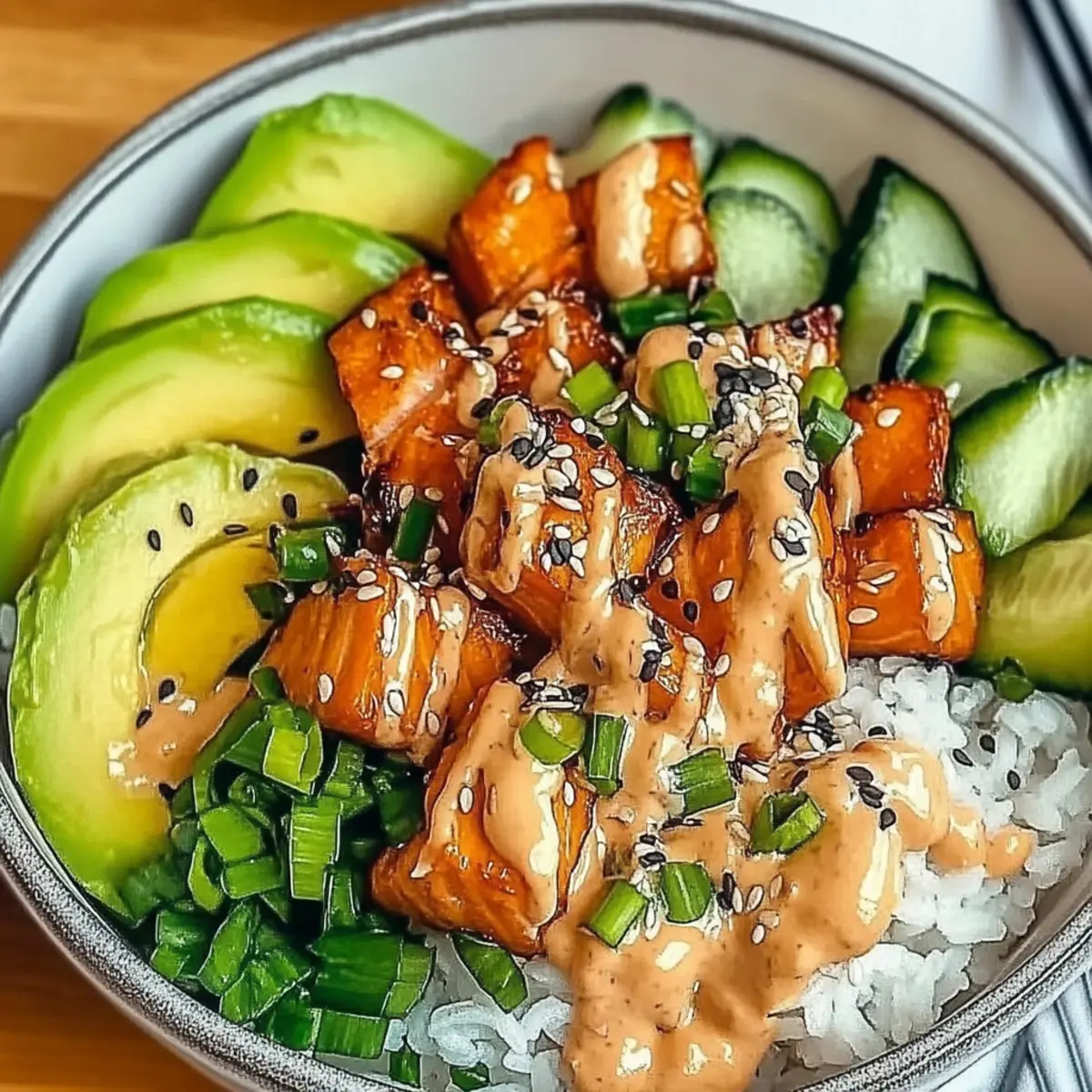 Crispy Salmon Bowl Meal Prep