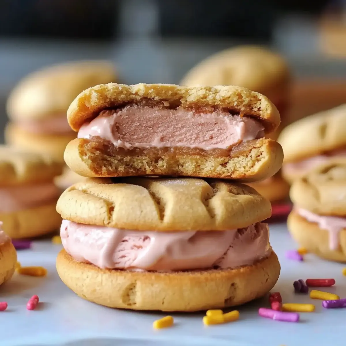 Peanut Butter Cup Ice Cream Sandwiches