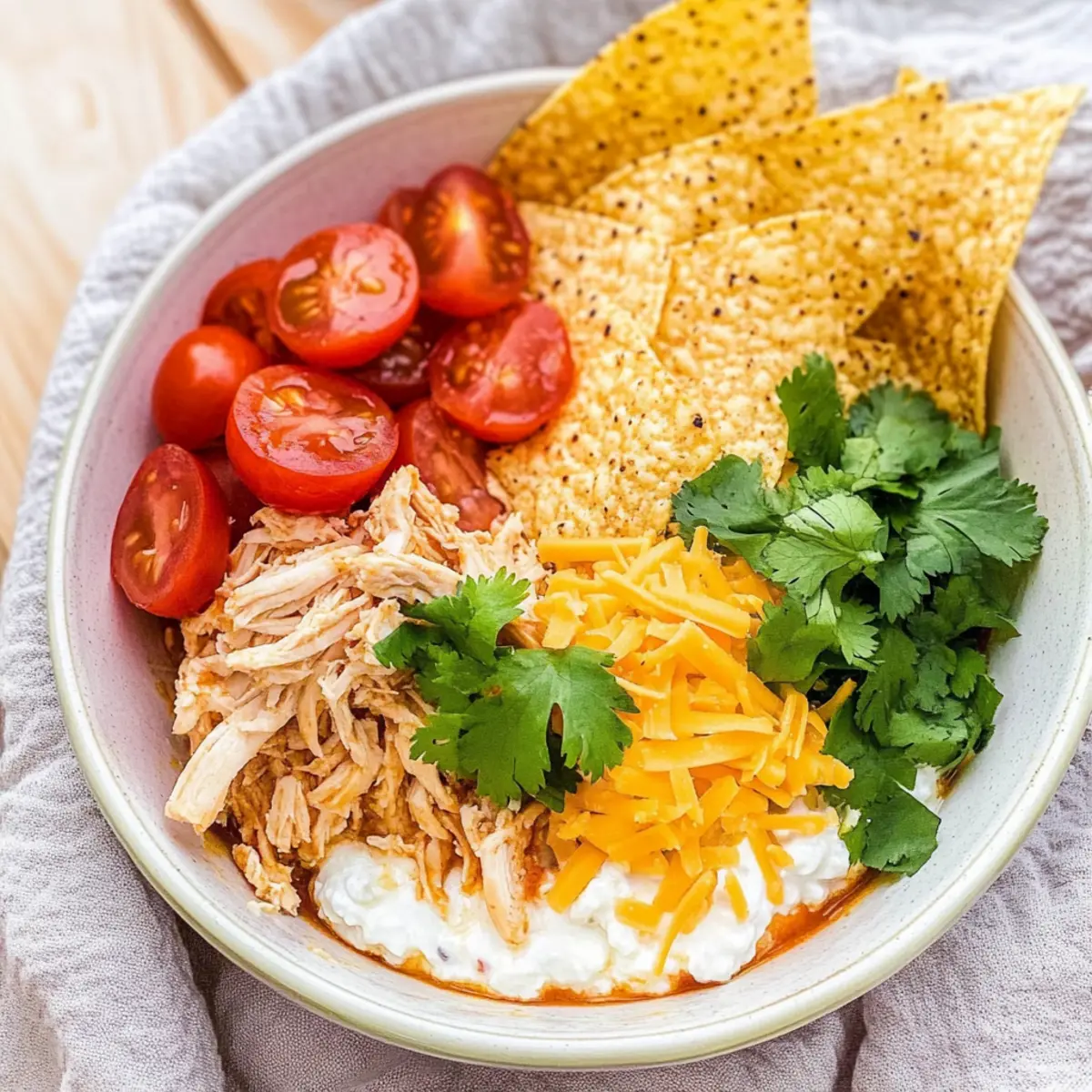 Cottage Cheese Chicken Taco Bowl
