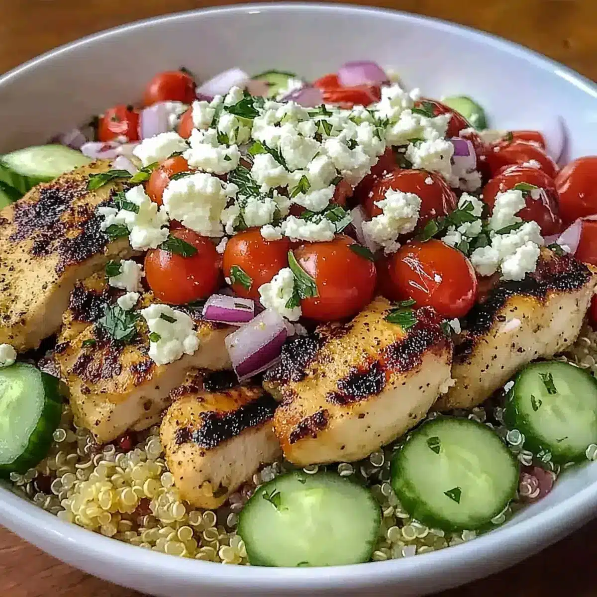 Greek Chicken Quinoa Bowl
