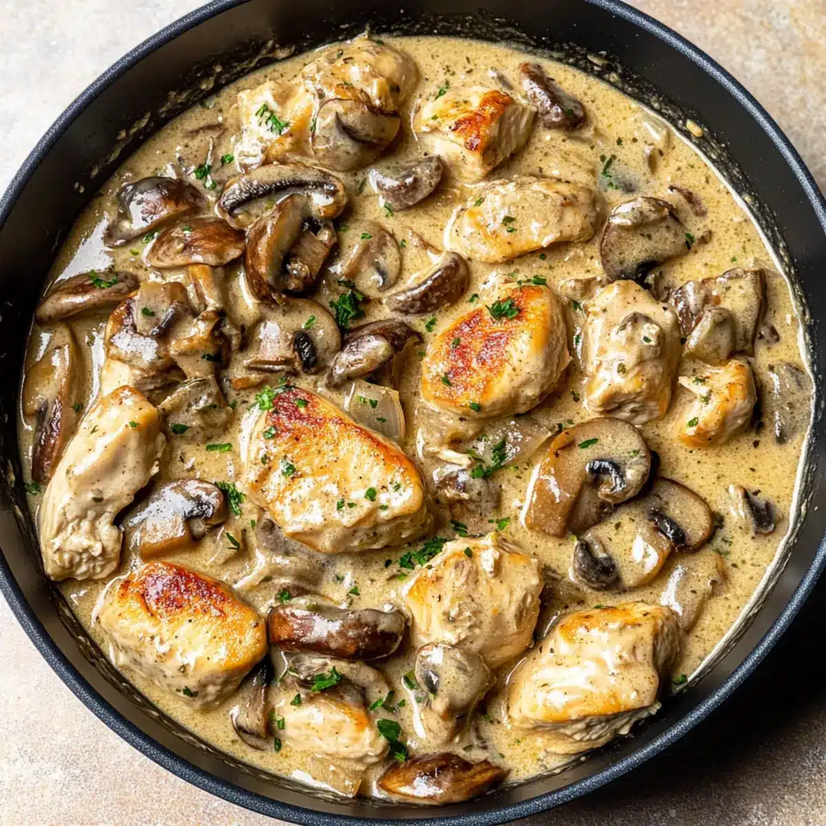 Creamy Chicken Stroganoff