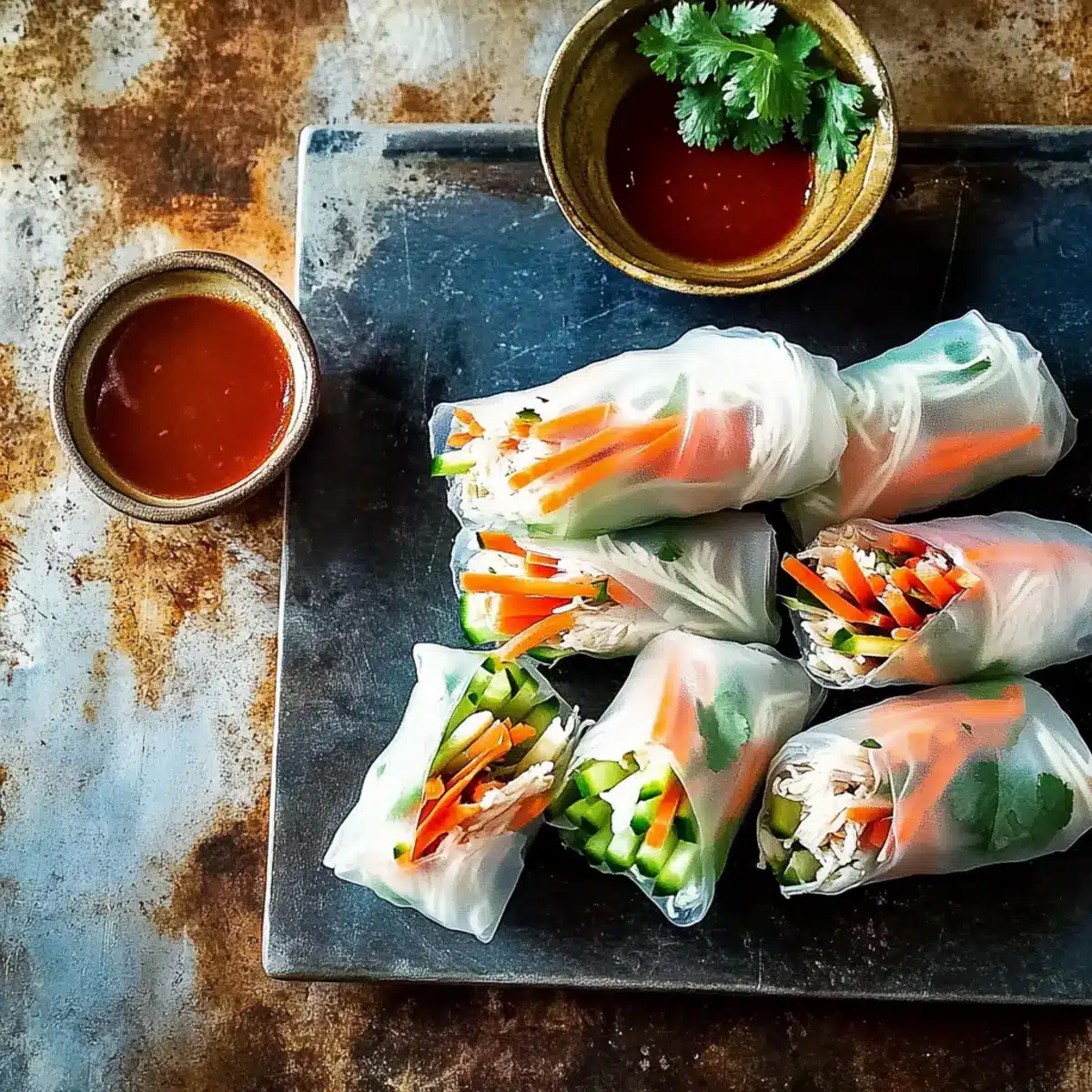 Vietnamese-style chicken summer rolls