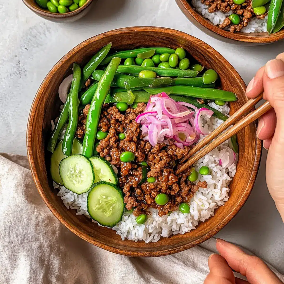 Teriyaki Ground Turkey Rice Bowls