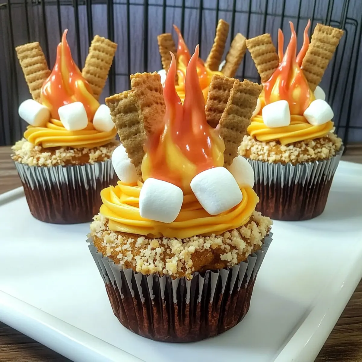 Camp Fire Cupcakes: Whimsical Treats for Summer Fun