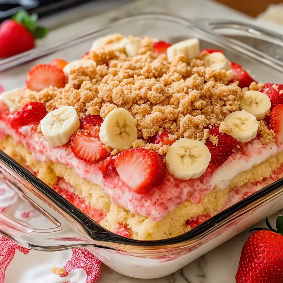 Strawberry Crunch Banana Pudding