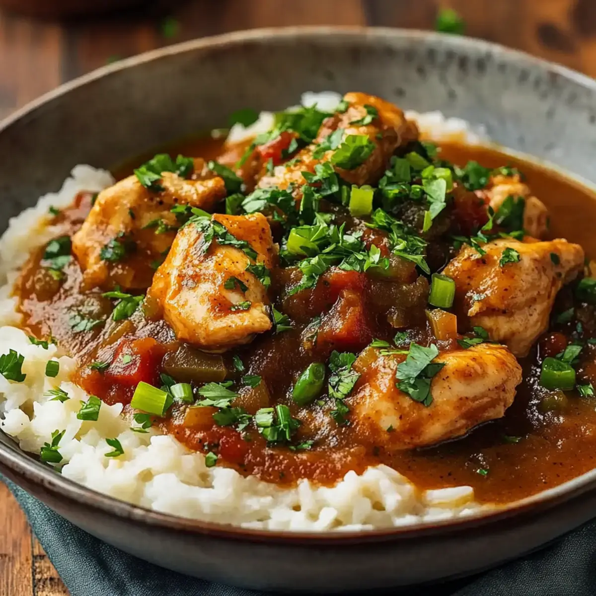 Authentic Chicken Étouffée