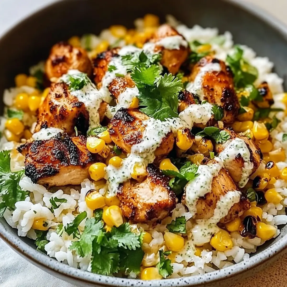 Savory Street Corn Chicken and Rice Bowls for Summer Bliss