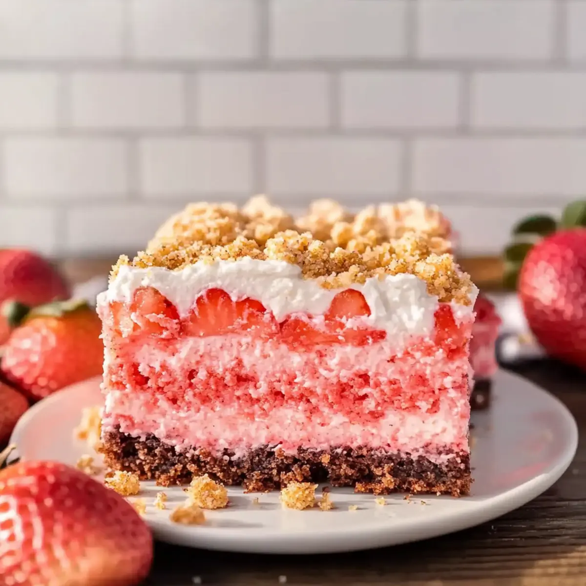 Strawberry Crunch Brownies