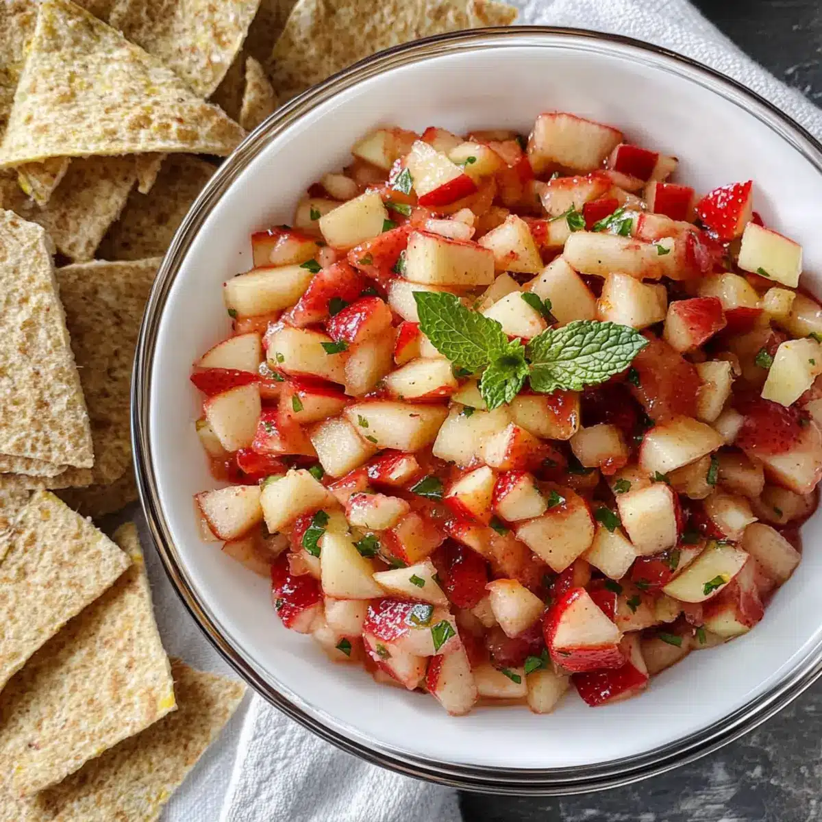 Apple Salsa with Strawberries