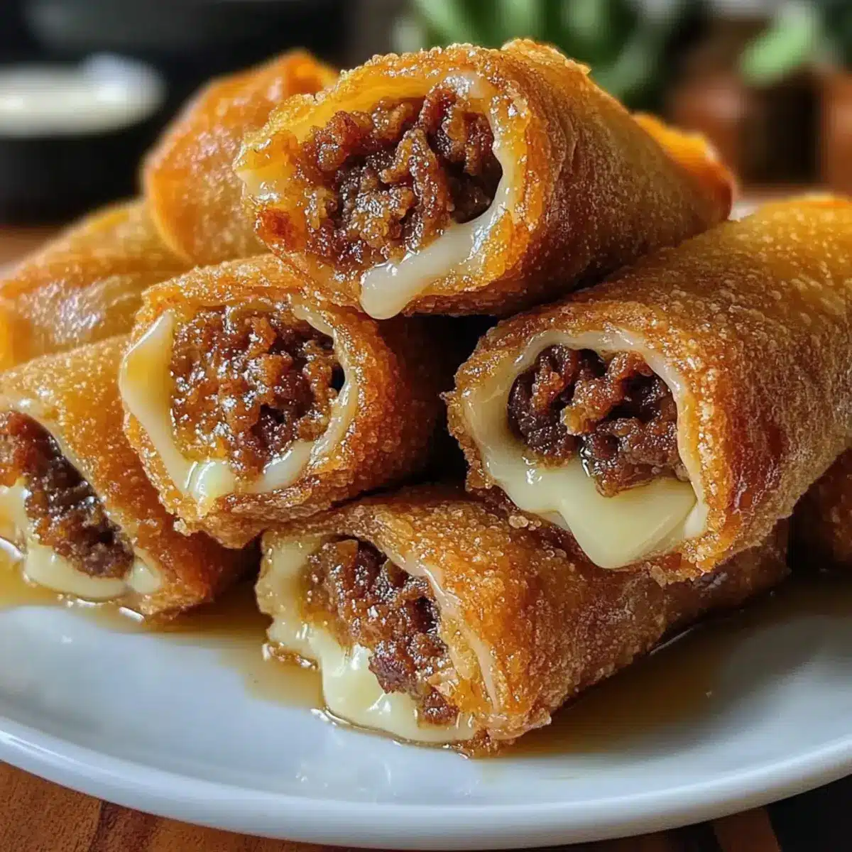 Texas Twinkies Egg Rolls with Honey