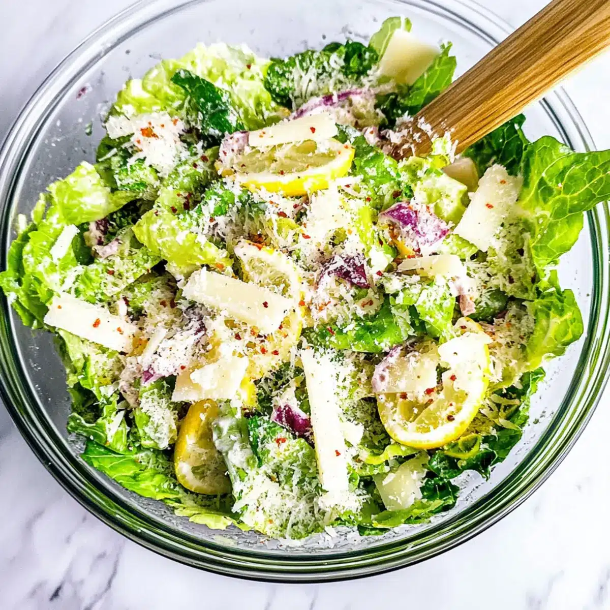 Lemon Parmesan Lettuce Salad