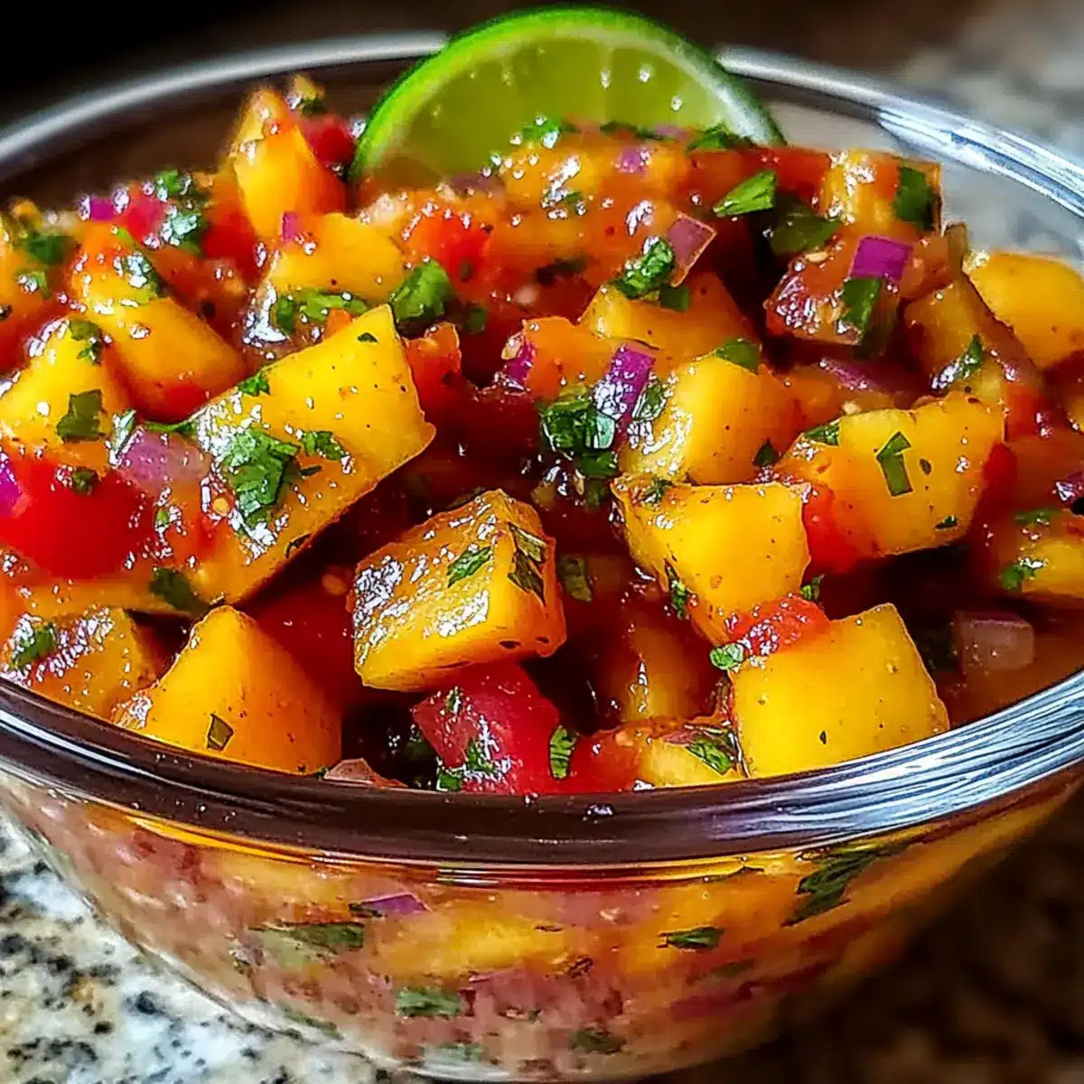Sweet Spicy Peach Salsa