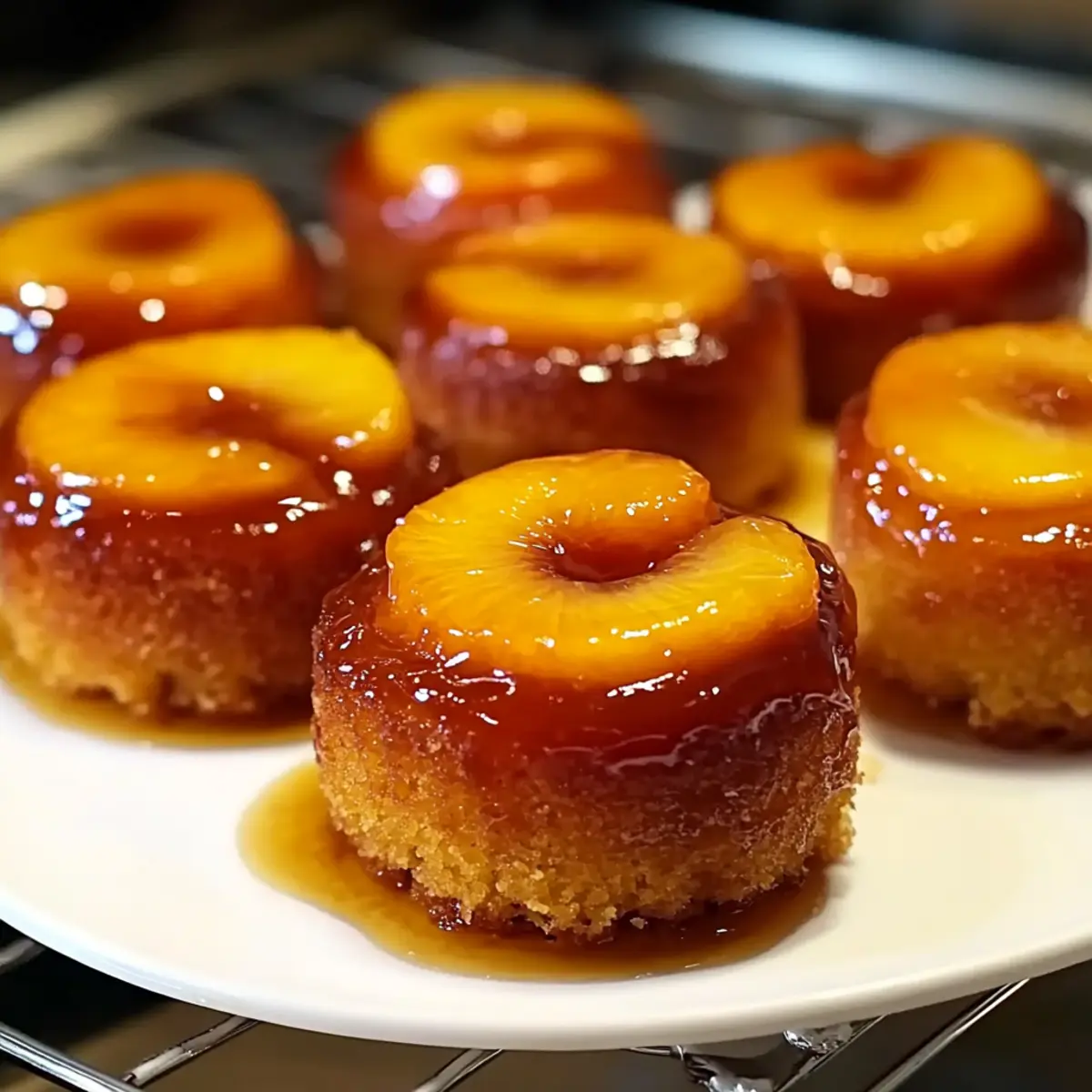 Mini Peach Upside Down Cakes