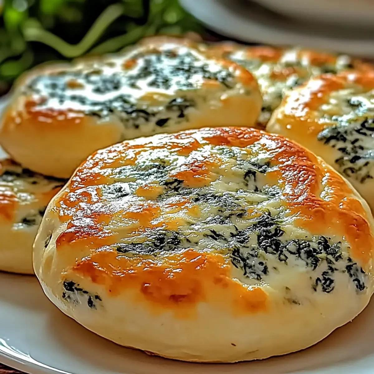 Spinach Cottage Cheese Flagels