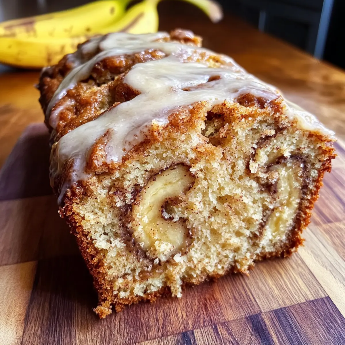Cinnamon Roll Banana Bread