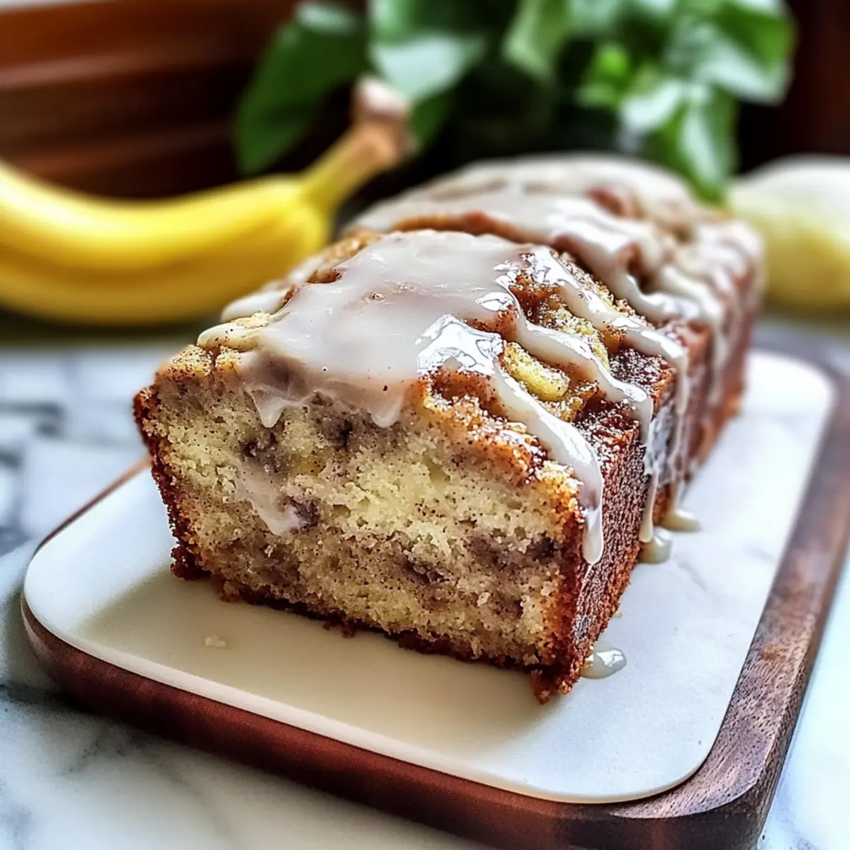 Cinnamon Roll Banana Bread