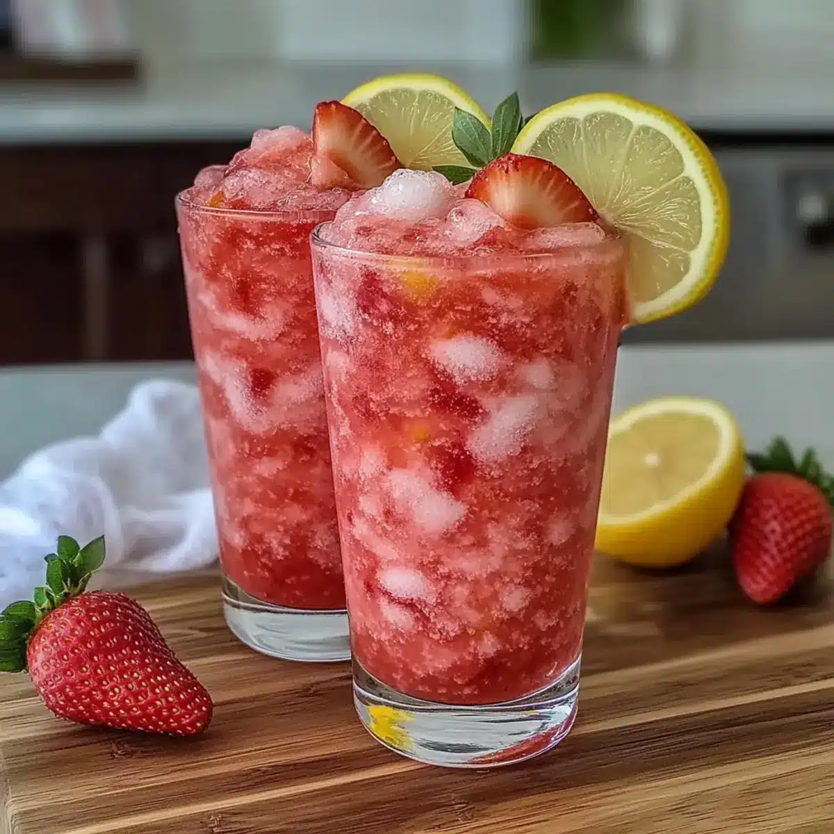Strawberry Lemonade Slushies