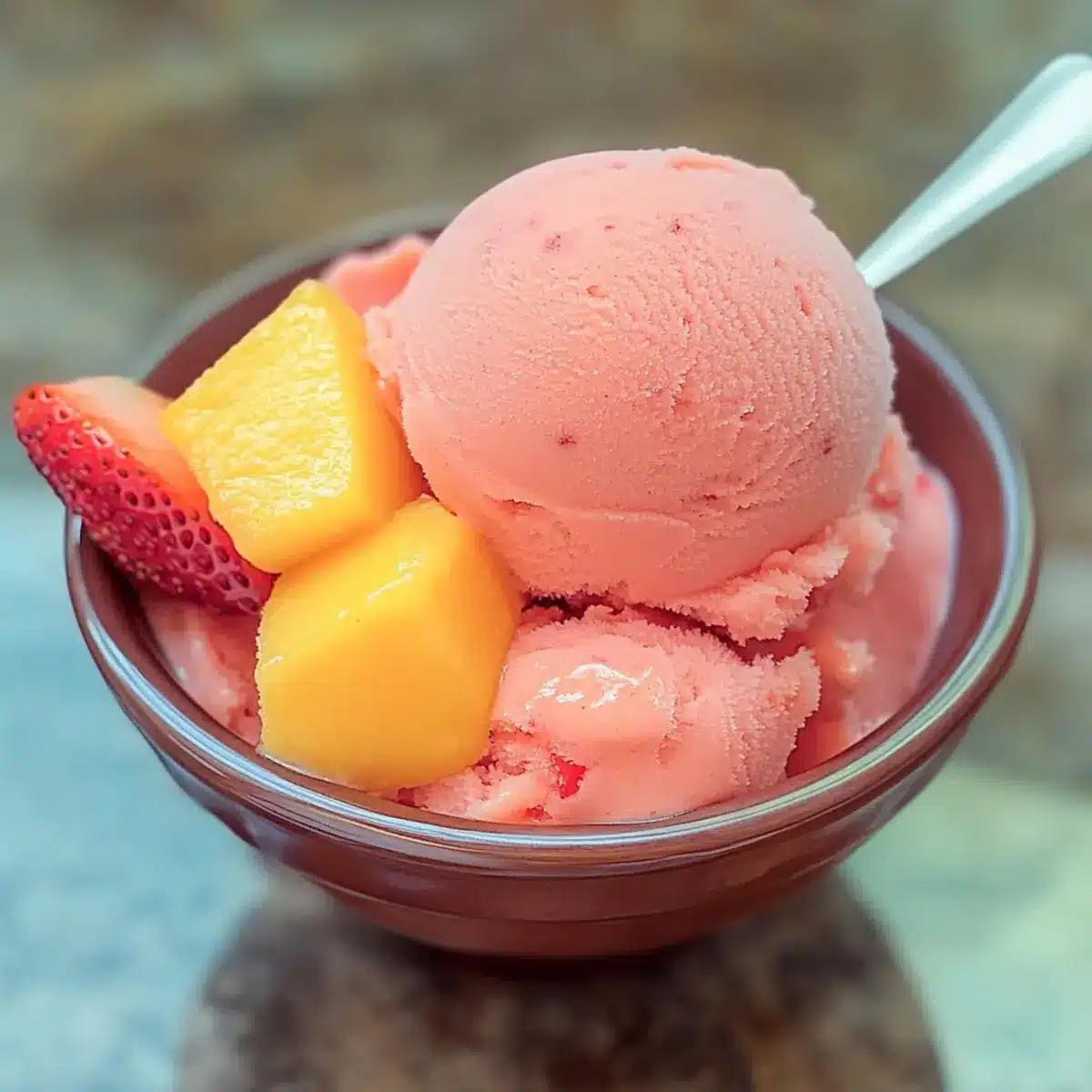 Mango Strawberry Sorbet