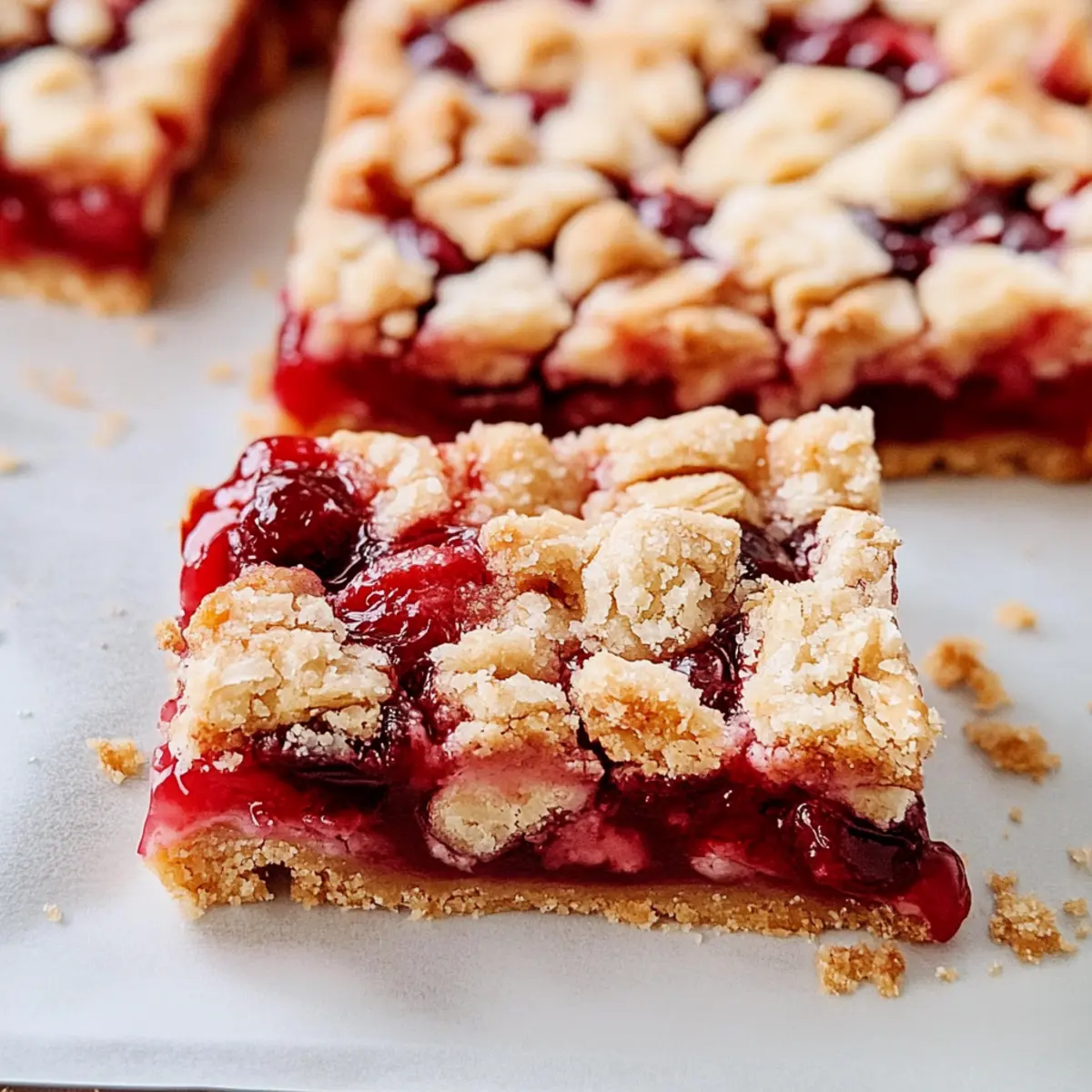 Cherry Pie Bars with Cherry Pie Filling