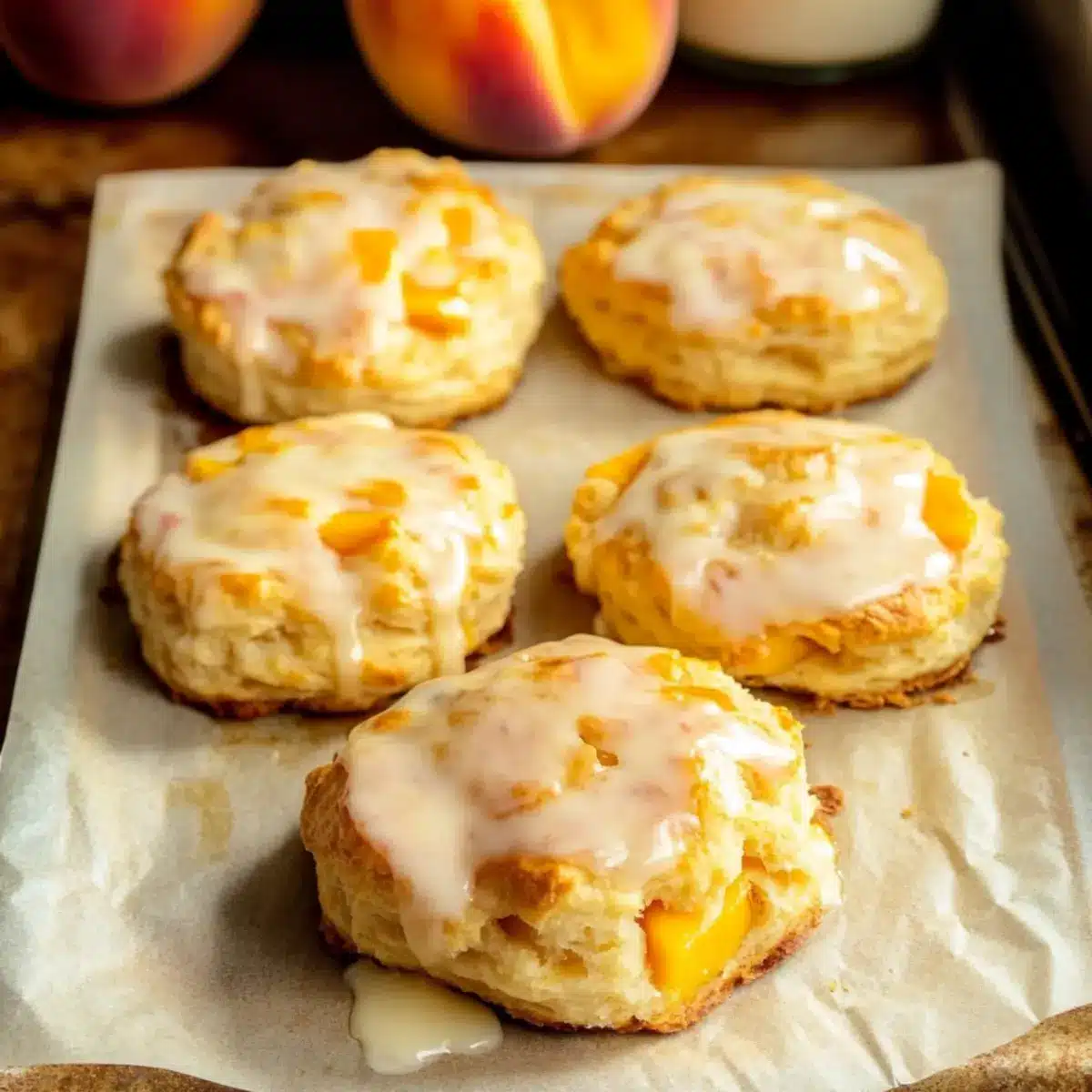 Buttermilk Peach Biscuits