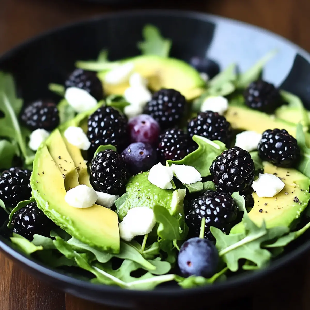 Blackberry, Avocado, and Arugula Salad