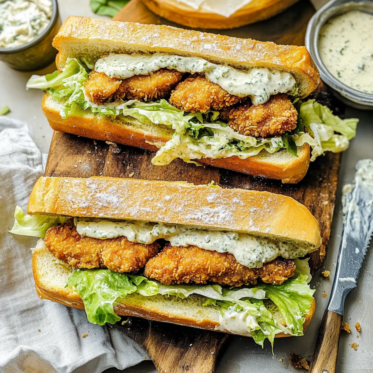 Chicken Caesar Sandwiches
