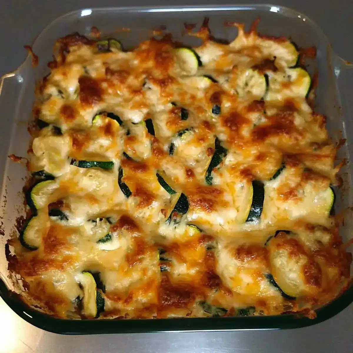 Cheesy Zucchini Casserole: Easy Comfort Food with 4 Ingredients