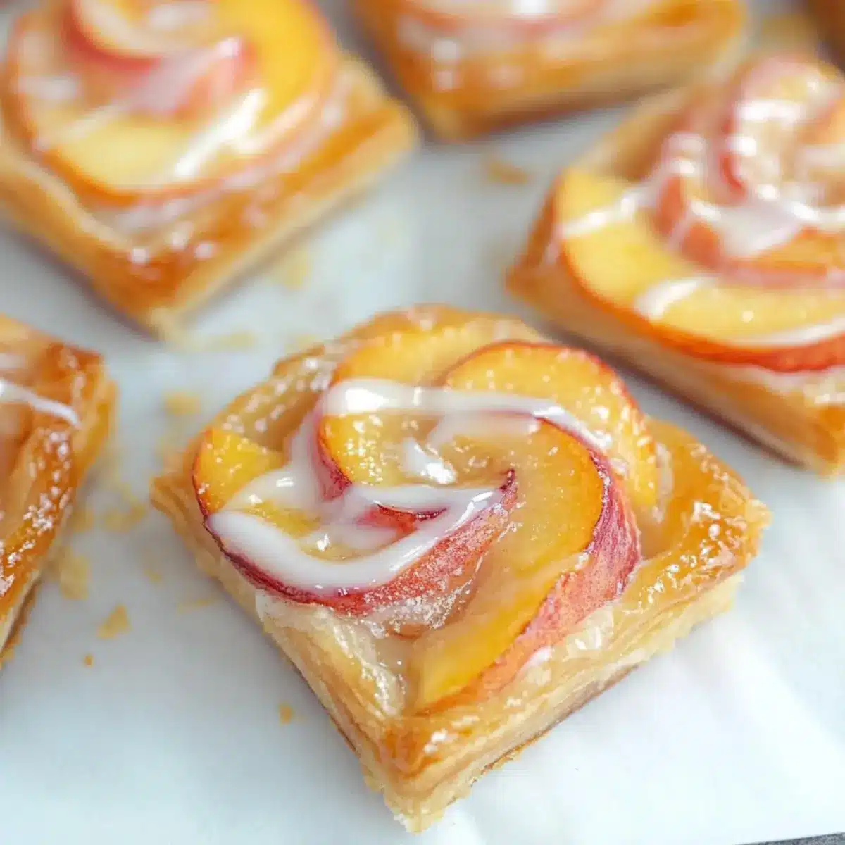 Puff Pastry Mini Peach Tarts