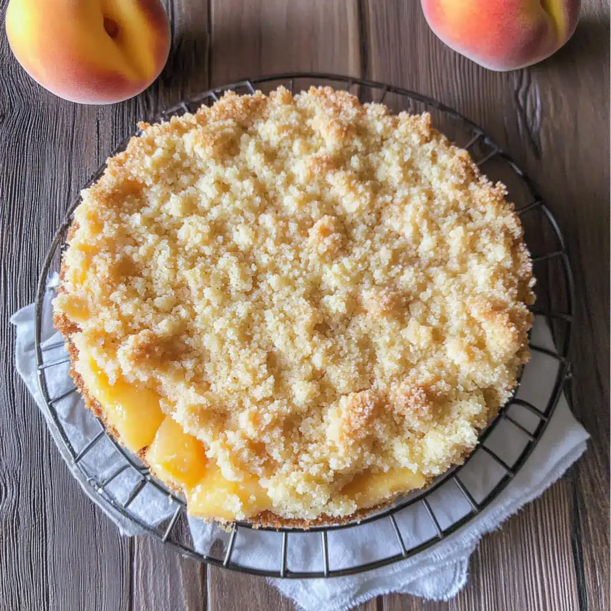 Italian Peach Crumb Cake