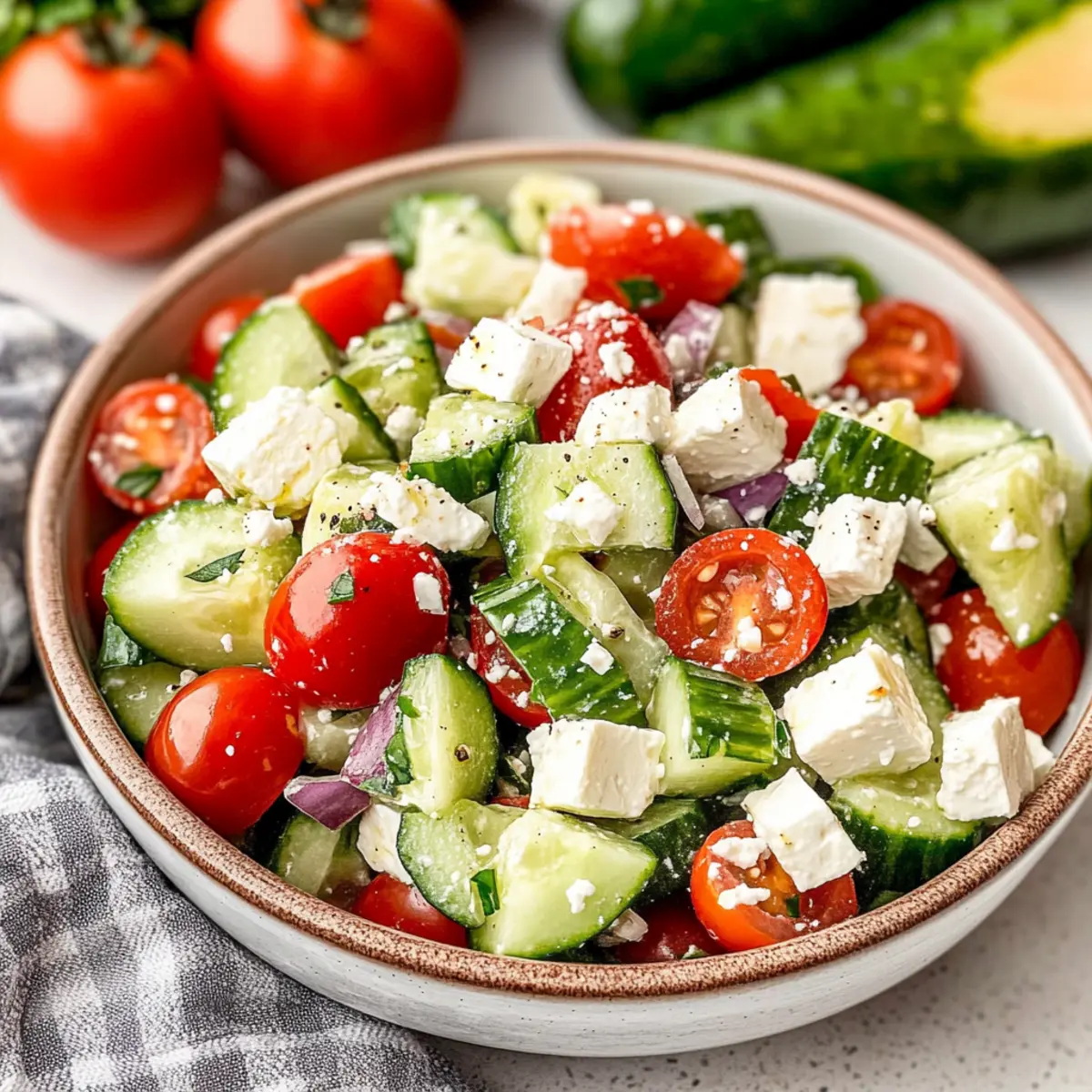 Cucumber Tomato and Feta Salad
