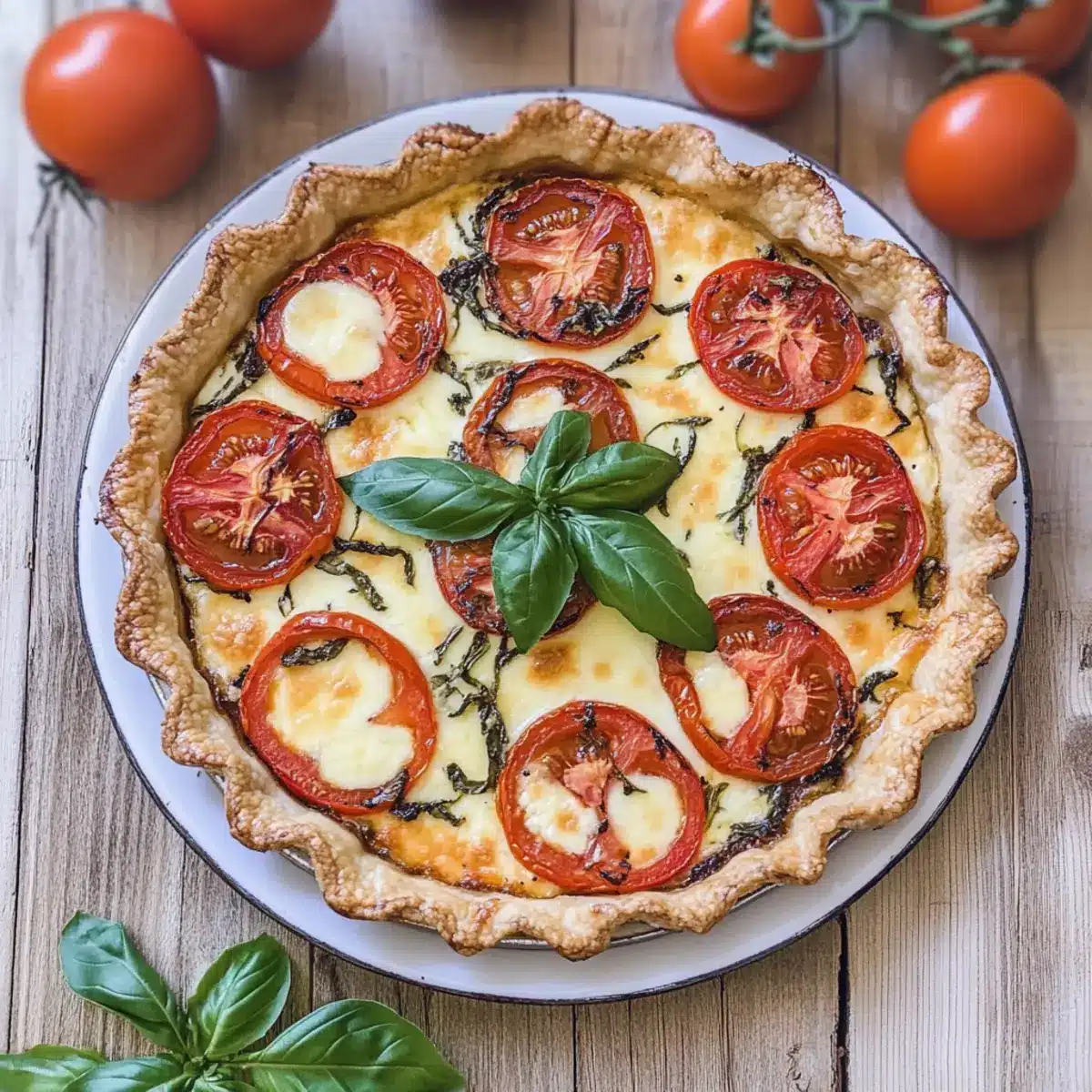 Italian Cheese and Tomato Pie
