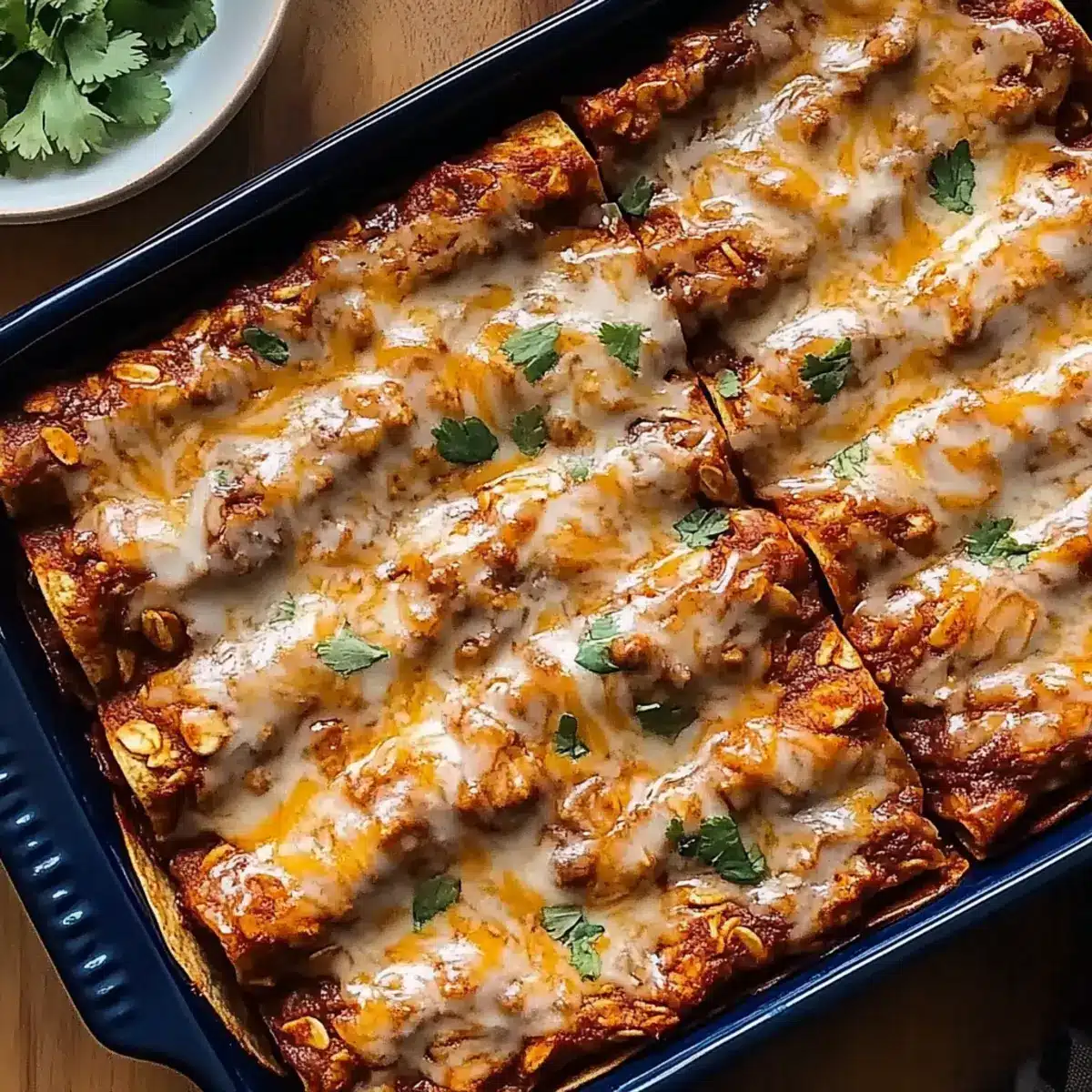 Bean and Cheese Enchiladas