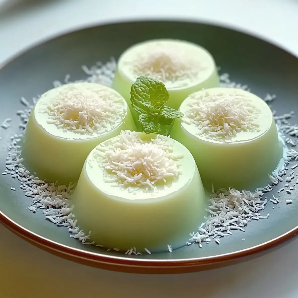 Creamy Pandan Coconut Panna Cotta