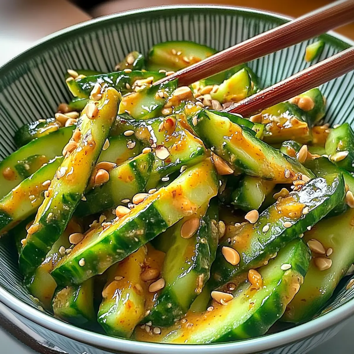 Easy Cucumber and Peanut Butter Salad