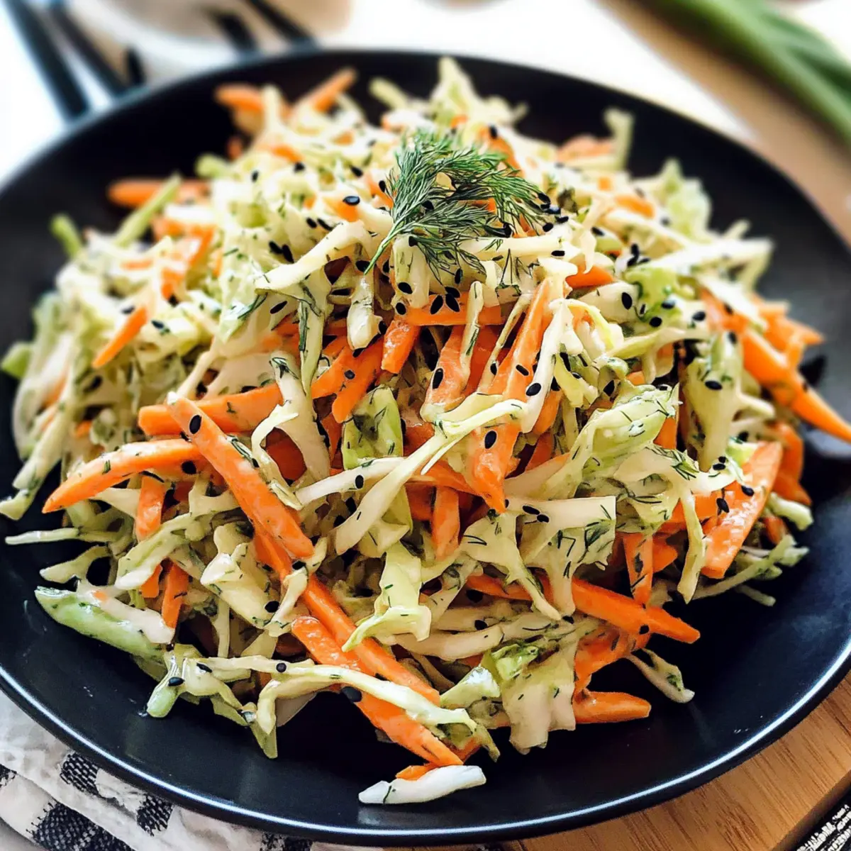 Crispy Cabbage and Carrot Salad with Creamy Mustard Twist