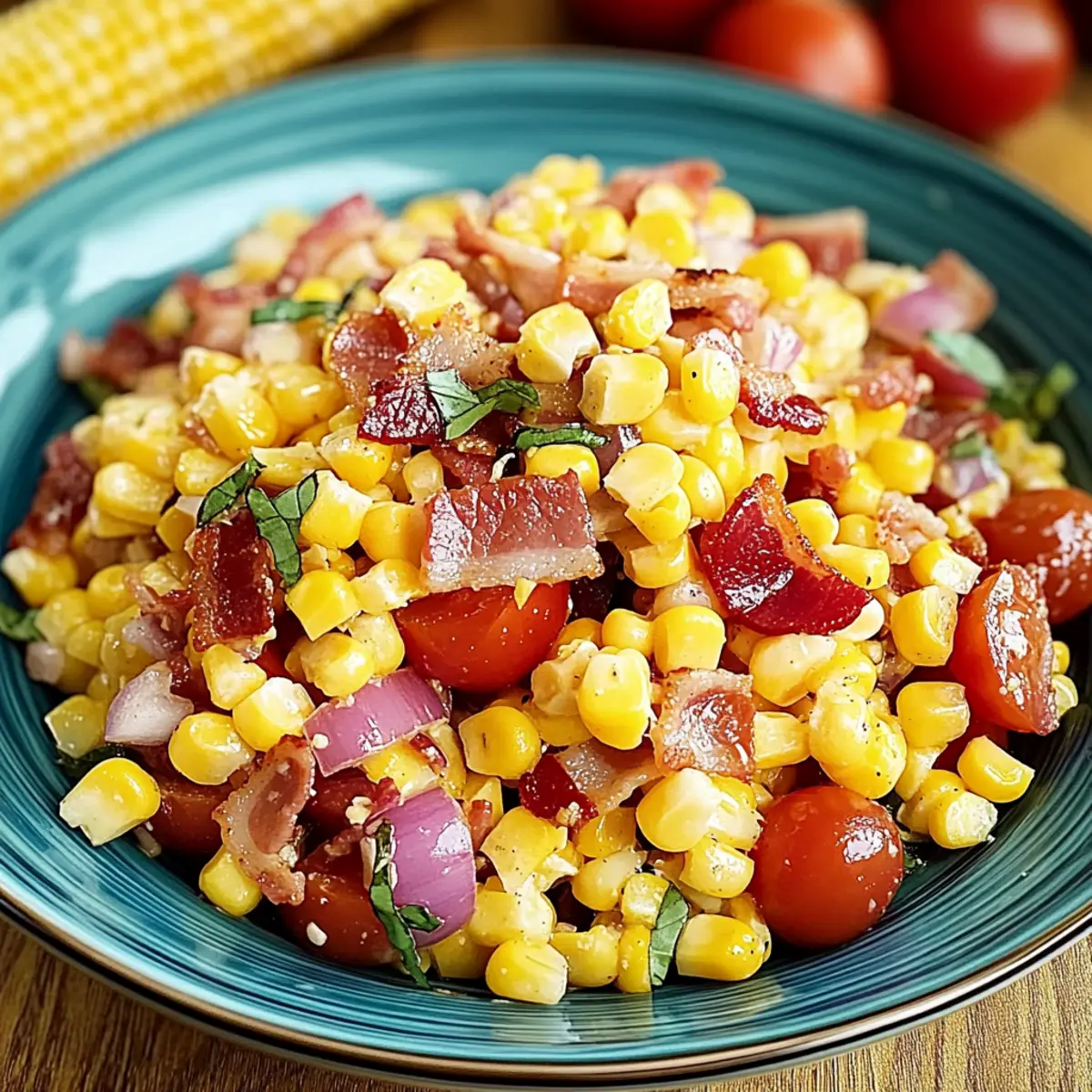Sweet Corn Salad with Bacon for Your Perfect Summer BBQ