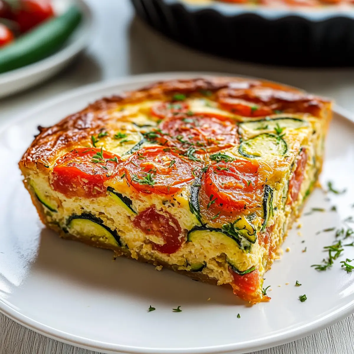 Crustless Zucchini Tomato Quiche: Easy, Healthy Delight