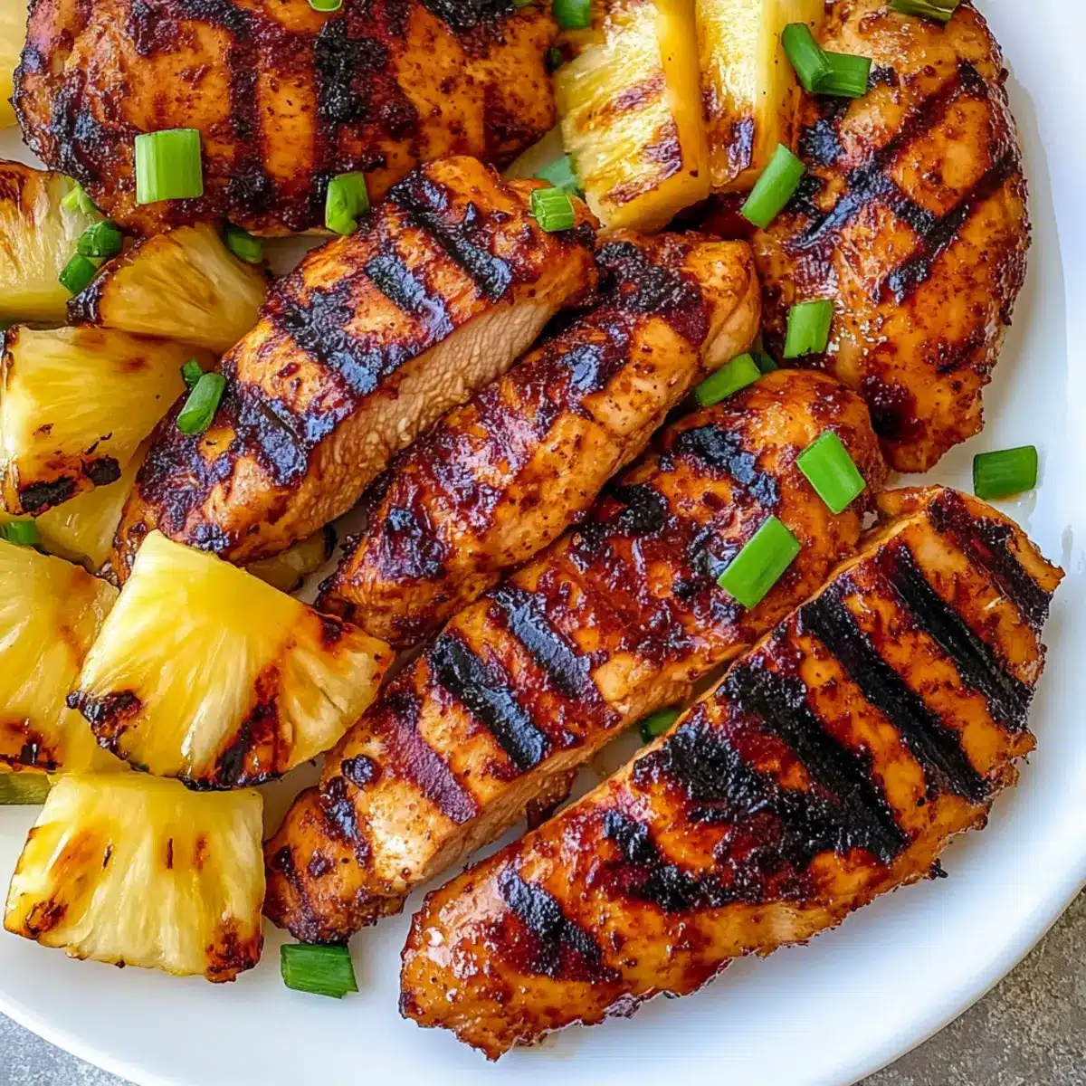 Grilled Aloha Chicken and Pineapple