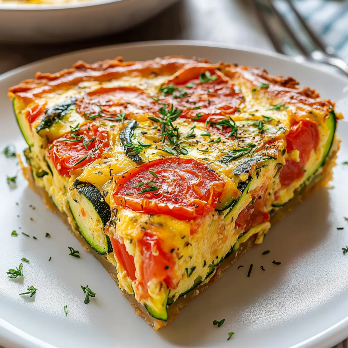 Delicious Crustless Zucchini Tomato Quiche Ready in Minutes