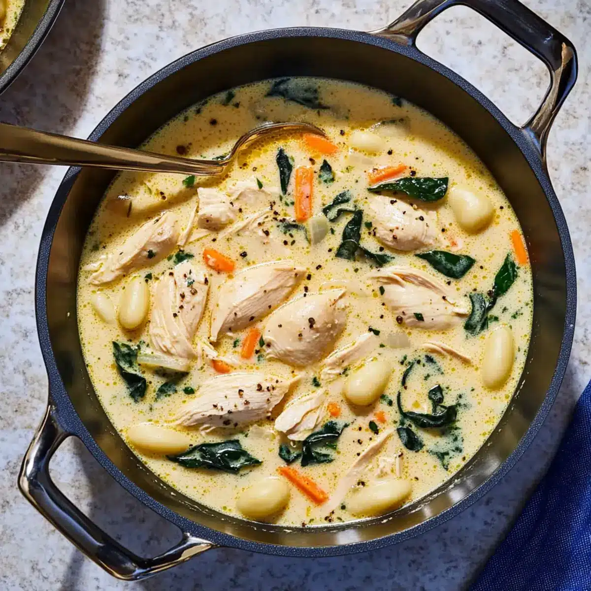 Creamy Olive Garden Chicken & Gnocchi Soup Made Easy